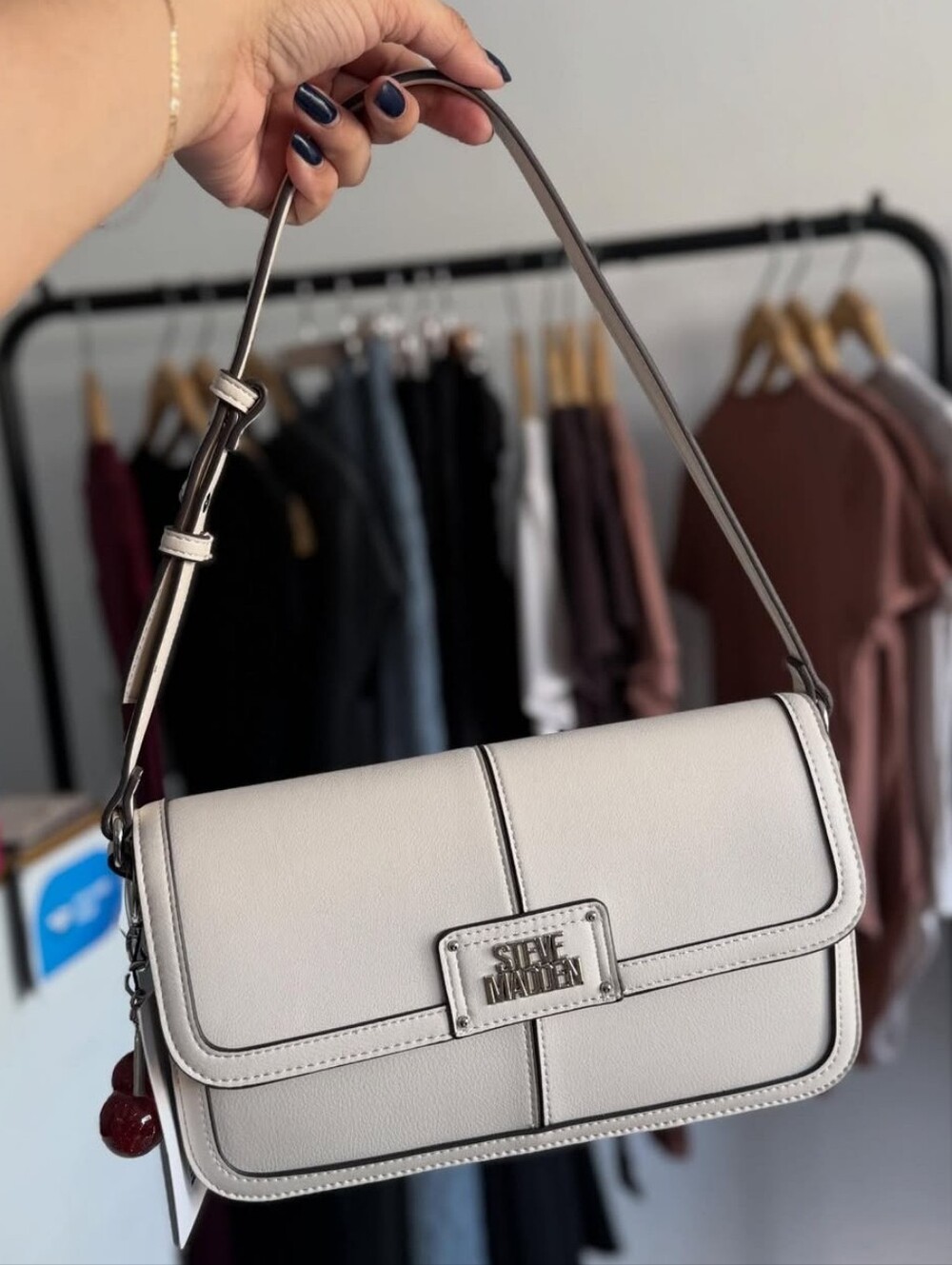 Steve Madden Cream Shoulder Handbag